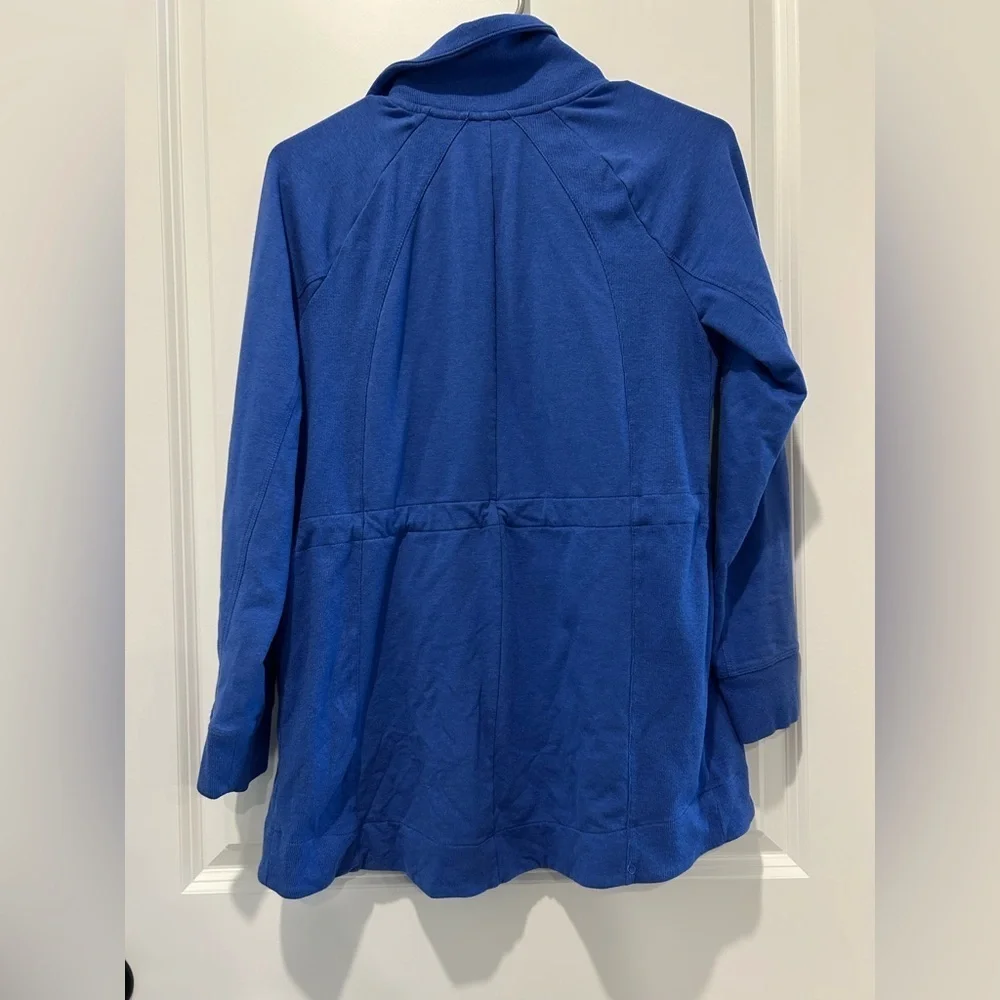 T by Talbots Model French Terry Jacket Blue XS - Picture 2 of 6